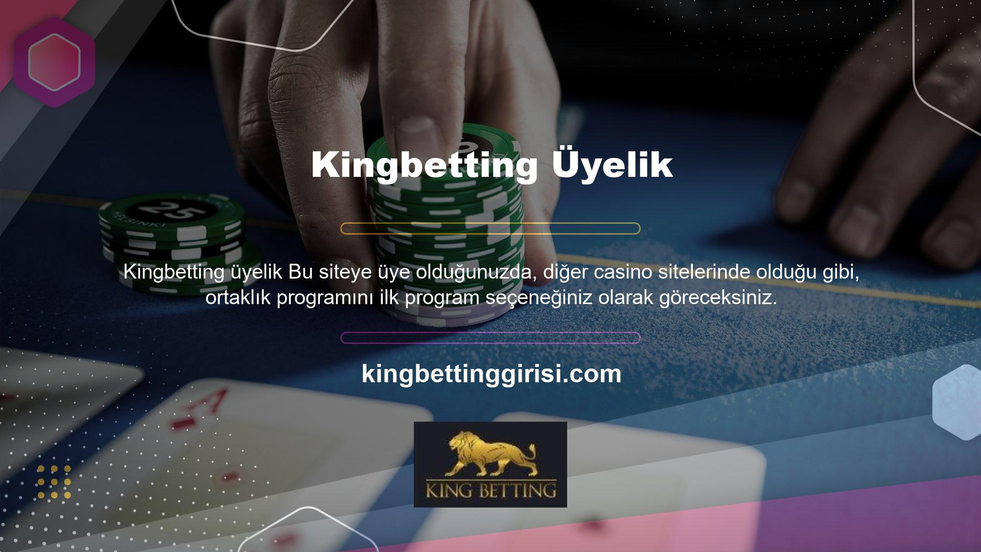 Kingbetting üyelik işlemi de web sitesinde basit bir başvuru formu doldurularak tamamlanır